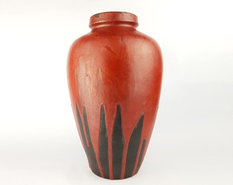 Vintage CERAMANO Vase with STROMBOLI Decor form no. 187 by Hanns Welling West German Pottery 1960s
