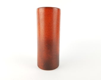 Vintage VAN DAALEN KERAMIK Reddish Orange Vase West German Pottery 1970s