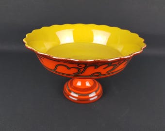 ヴィンテージ フローラ ゴーダ オランダ 陶器 オレンジ エタジェール