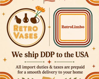 USA customers: Tariffs and taxes are prepaid in your shipping cost