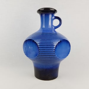 Vase vintage STEULER KERAMIK bleu 168-30, poterie ouest-allemande des années 1970