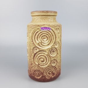 Vintage SCHEURICH KERAMIK Vase 282 21 with JURA decor West German Pottery 1970s