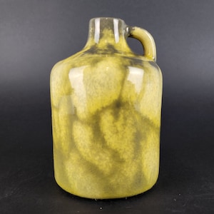 Vintage OTTO KERAMIK Yellow and Gray Vase West German Pottery 1970-80s