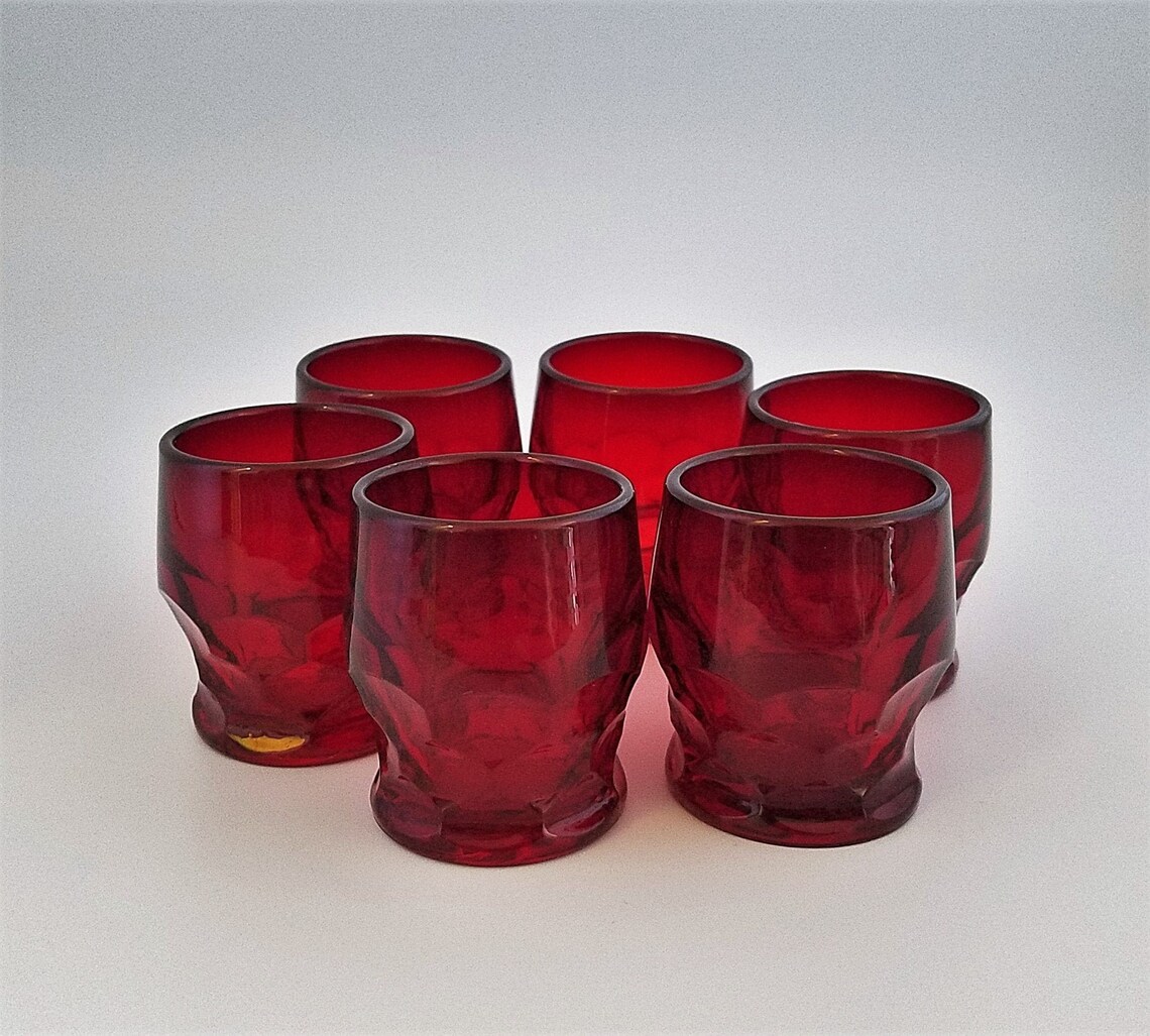 Anchor Hocking Royal Ruby Red Glass 3 oz Etsy
