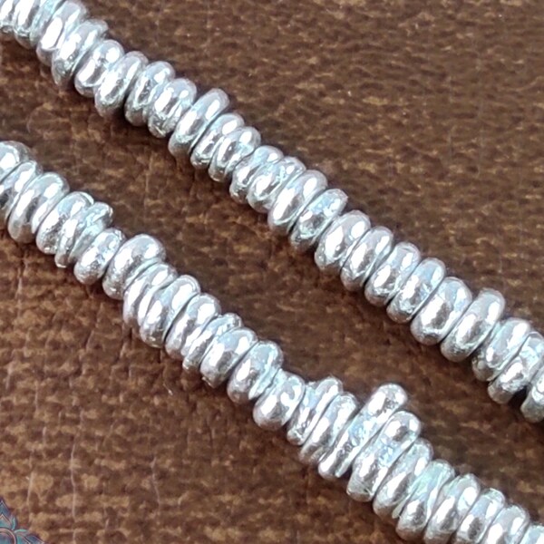 40 of Karen Hill Tribe Silver Irregular Chips Beads 4x2mm | KBB245