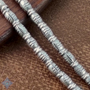 Karen Hill Tribe Silver Bamboo Tube Beads 5x3mm (27 inches) | KBS113