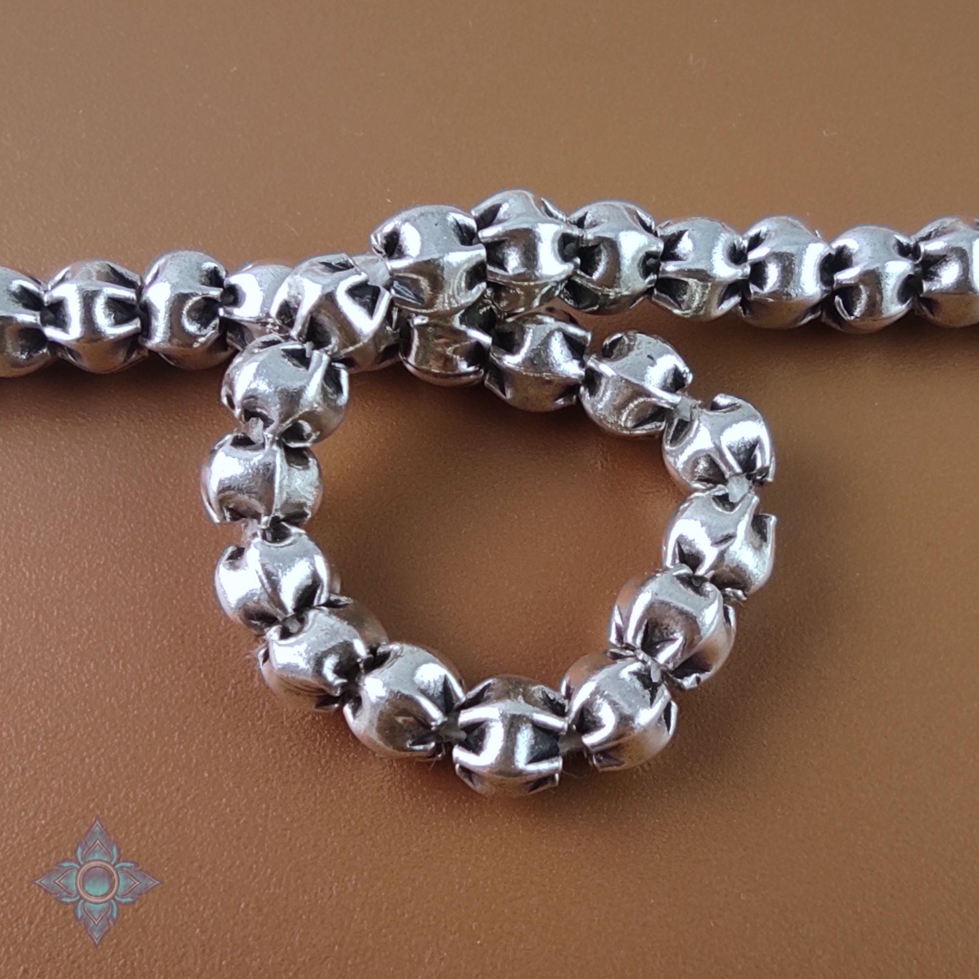 カレン族 シルバーコルゲートドラムビーズ 5 x 6 mm (8個) | KBB323