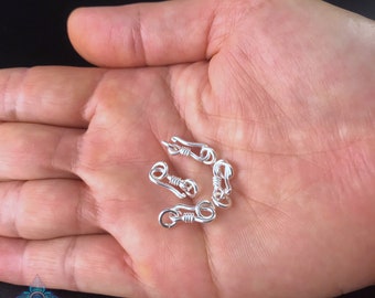 カレン族 シルバーフック＆アイクラスプ 12 x 6 mm (4個) | KLA113