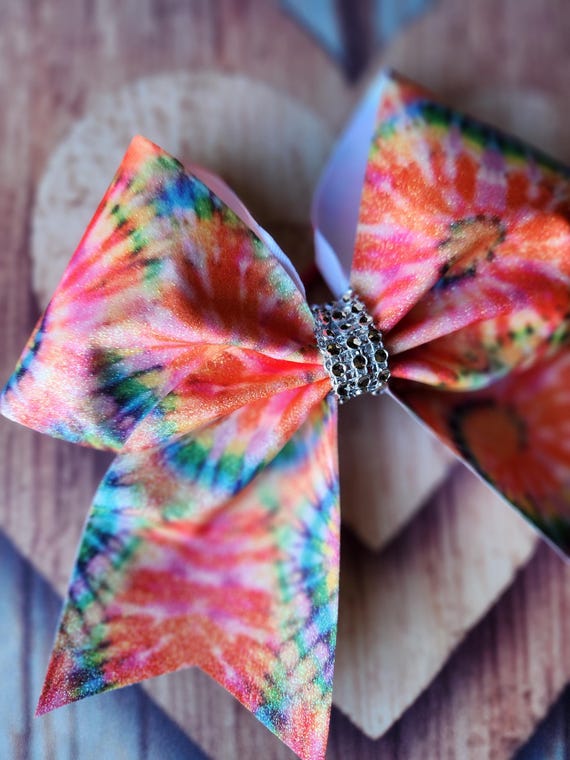 tie dye cheer bow