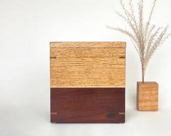 Cremation Urn Made of Butternut and Torrefied Ash