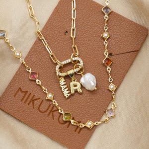 Personalized Necklace, 18K Gold Filled Initial Necklace, Letter Necklace, Name Necklace, Custom Necklace, Layering Necklace