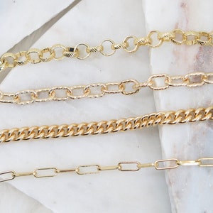 Gold Link Chain Necklace, Gold Filled Necklace, Necklaces for women, Paperclip chain necklace, Thick chain necklace, Layering necklace