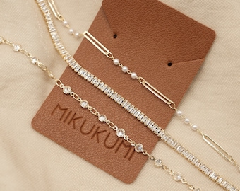 18K Gold Filled Tennis Bracelets | Stack Bracelets | Pearl Bracelets | Bead Bracelets | Stack for Woman