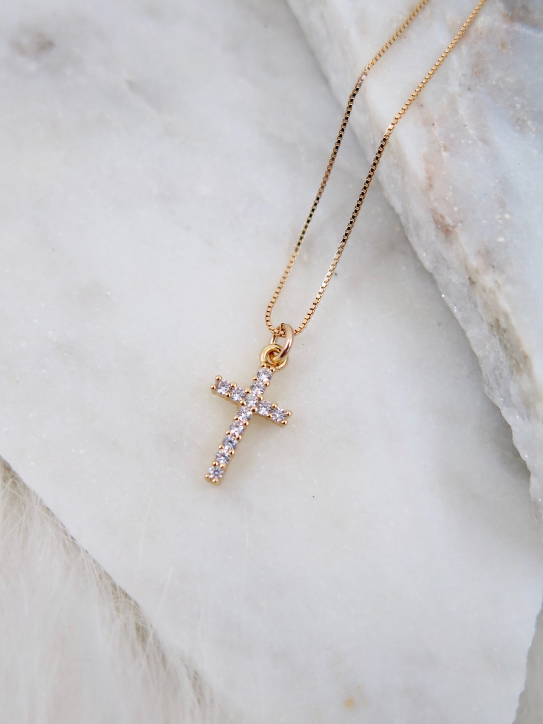 Cross Necklace, Dainty Cross Necklace, Layering Necklace, Stacking