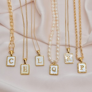 Initial Necklace, Personalized Necklace, Letter Necklace, Paperclip Chain Necklace, Custom Necklace, Layering Necklace, Mother&#39;s Day Gift
