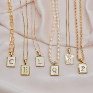 Gold Initial Necklace, Personalized Necklace, Letter Necklace, Paperclip Chain Necklace, Custom Necklace, Layering Necklace, Valentines gift image 3