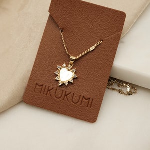 18K Gold Filled Heart Necklace, CZ Heart Necklace, Everyday Necklace ...