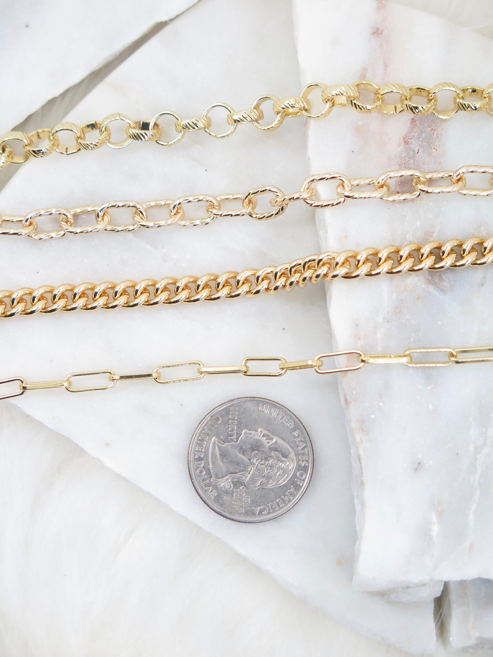 Golden Flow - Linked Chain Necklace