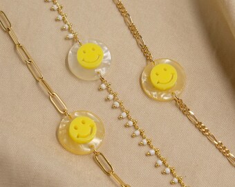 Mask Chain, Face Mask Necklace, Face Mask Holder, Smiley Face Mask Chain, Statement Face Mask Chain, Acrylic Mask Chain, Chain ONLY