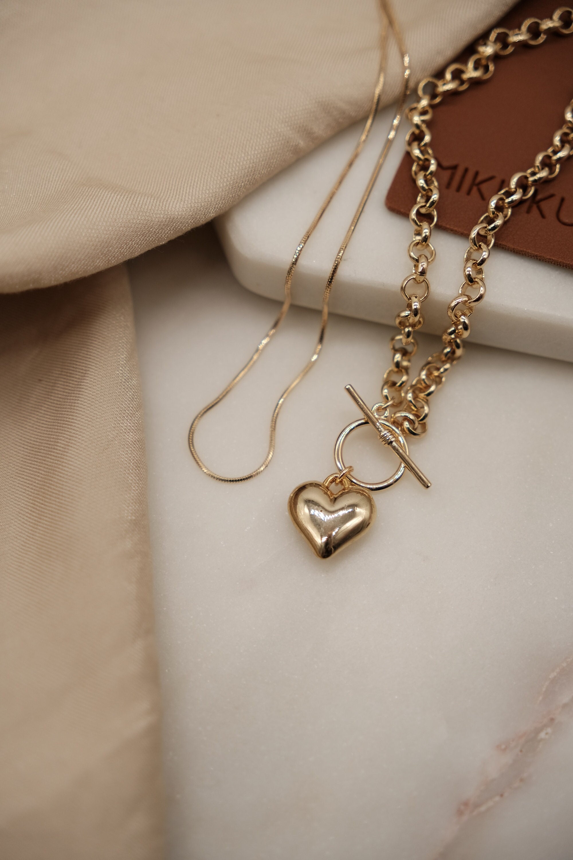 750 Or jaune - Pendentif coeur en or 18 carats avec collier - Catawiki
