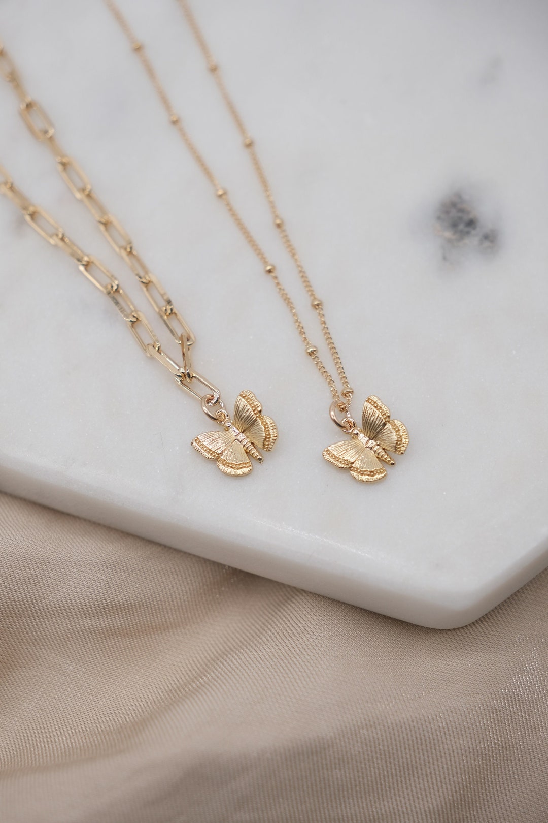 Golden Butterfly Necklace | See Sea