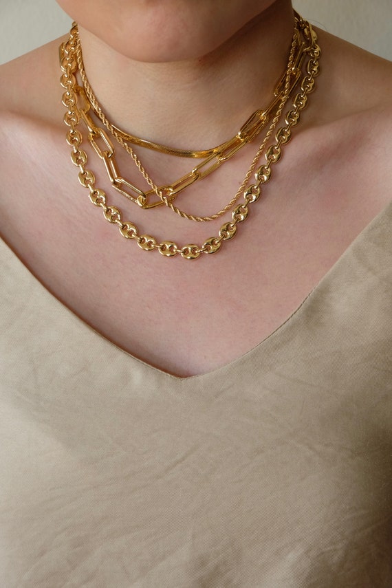 Gold Chain Necklace 18K Gold Filled 