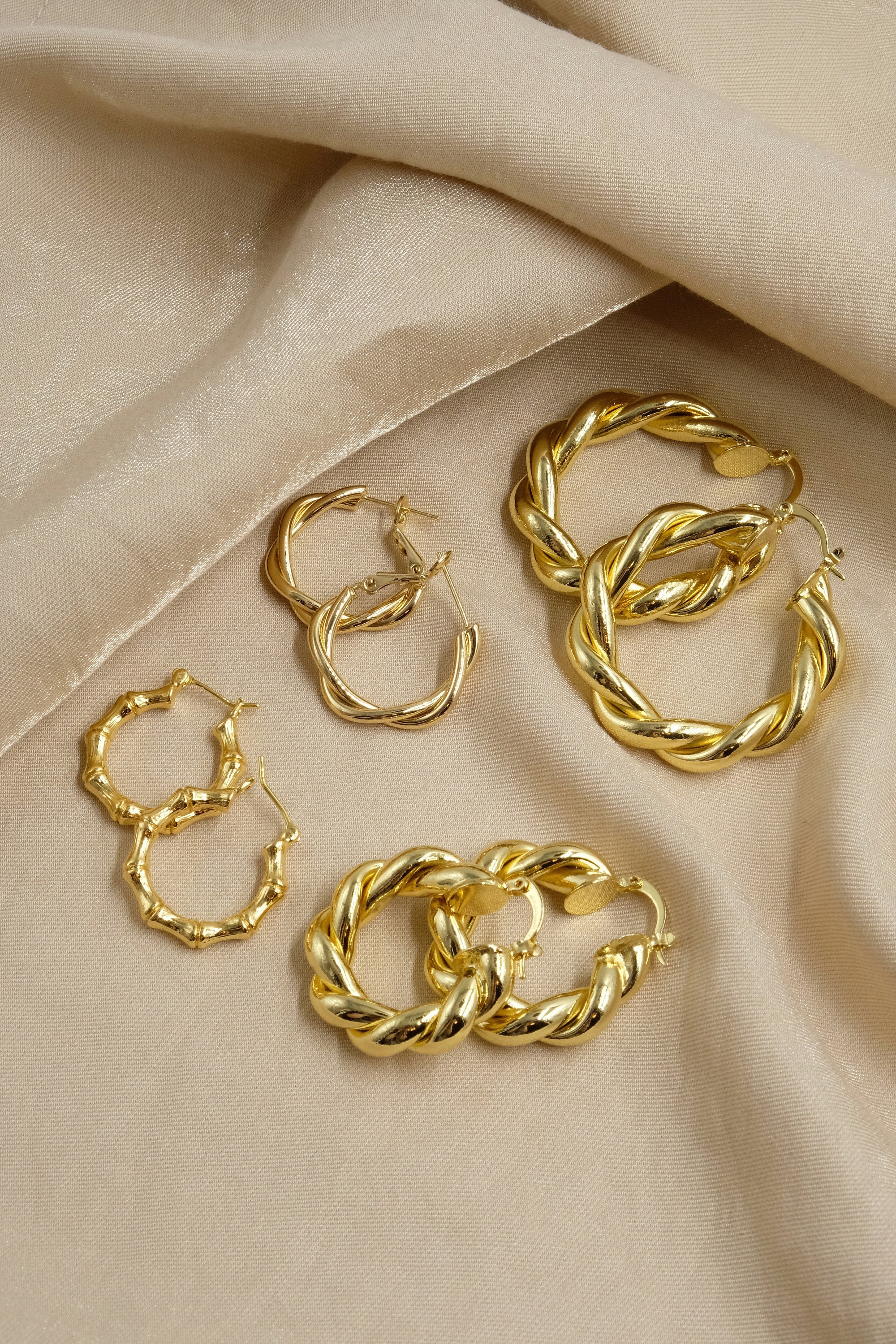 Boucles D’oreilles Créoles Torsadées Or 30 Mm - Vintage, Hypoallergéniques, Pour Femme