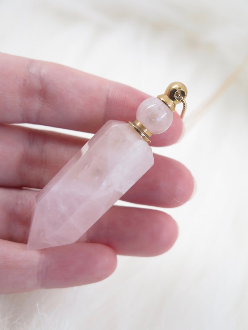 Crystal Vial Necklace 14K Gold Filled Necklace Essential Oil Etsy