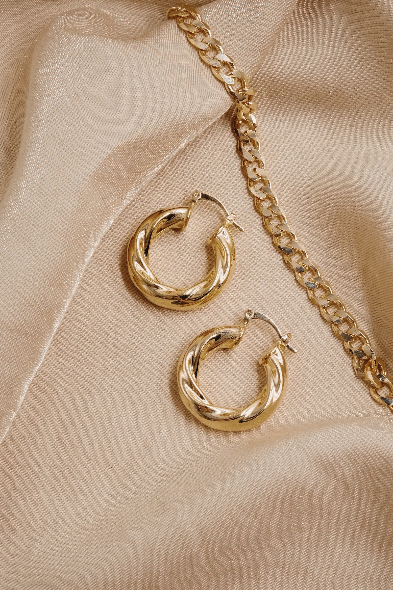 Gold Punchy Earrings main image 1