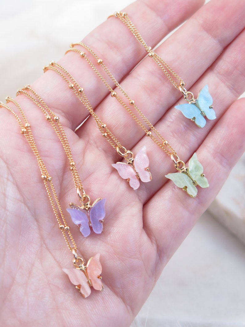 Butterfly Necklace 14k Gold Filled Necklace Necklace for Etsy Canada