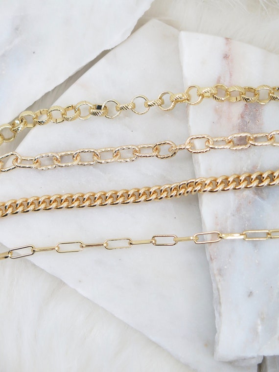 LOCK & SQUARE PENDANT CHAIN-LINK STATEMENT GOLD-TONED LAYERED NECKLACE