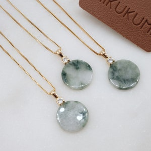 Natural Jade Necklace, Green Jade Necklace, Layering Necklace, Stacking Necklace,Everyday Necklace, Gemstone Necklace, Birthday gift