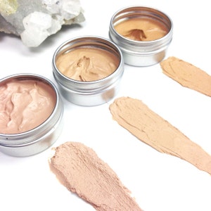 Mineral Cream Concealers • ZERO WASTE •Toxin Free, Titanium Dioxide Free, SPF 15 • Moonlit, Sunkissed and Goddess shades • 3g/15g/30g