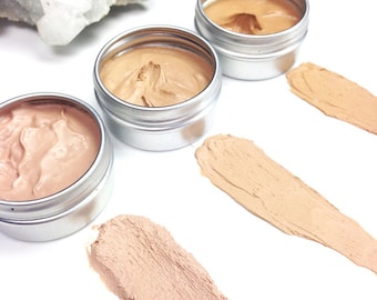 Mineral Cream Concealers • ZERO WASTE •Toxin Free, Titanium Dioxide Free, SPF 15 • Moonlit, Sunkissed and Goddess shades • 15g