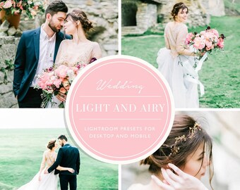 30 BRIGHT & AIRY Wedding Presets, Bright Lightroom Preset, Portrait Preset, Wedding Preset, Desktop Photo Preset Filter, Summer presets