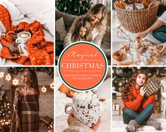 CHRISTMAS Mobile Lightroom Presets Warm Blogger Lightroom Filters Presets for Instagram Winter Holidays Preset Lifestyle Fashion Photography