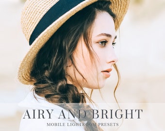 Light and Airy Mobile Lightroom presets for wedding photography, creamy skin, dreamy portraits, bright and airy