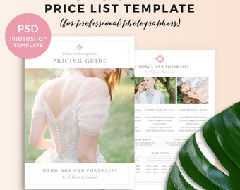 Price List Template Wedding photography