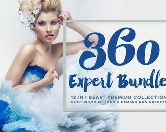 360 Premium Photoshop Actions Bundle  for Photographers and Designers Matte HDR Wedding NightClub Portrait Fashion Magazine Newborn