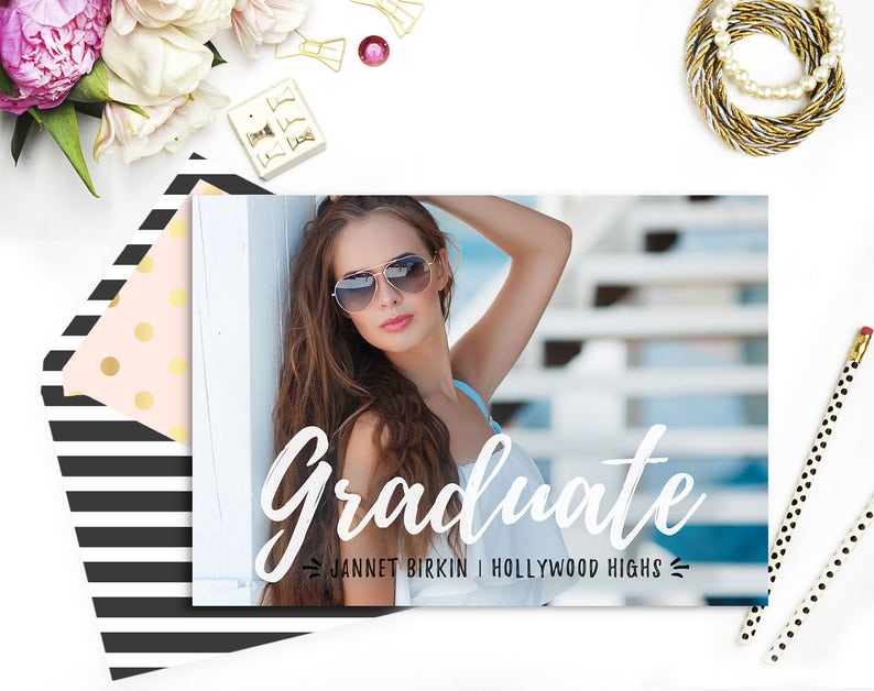 Senior Graduation Card Template Class of 2017 Graduation Invitation Senior Graduation Announcement Template for Photographers