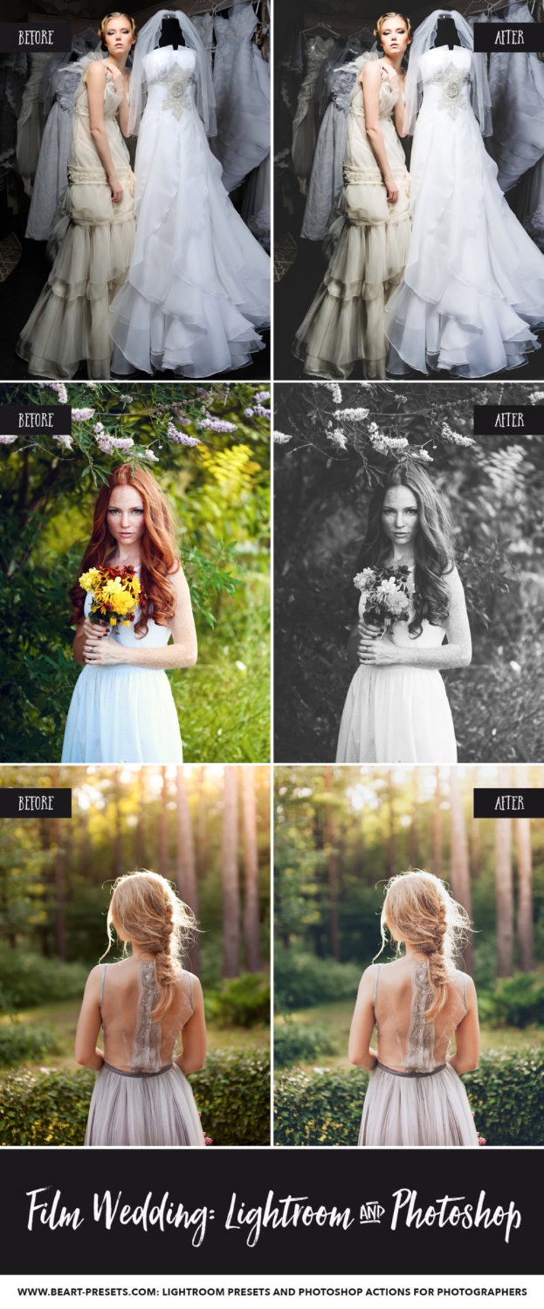 Lightroom Wedding Presets Bundle Film wedding presets Matte Wedding presets Lightroom 6 Retro Fashion Food Best presets INSTANT DOWNLOAD image 5