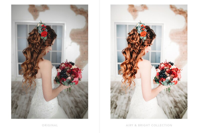 Bright and Airy Wedding Lightroom Presets and Brushes for Etsy
