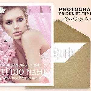Price List Photoshop Template - Wedding Photography Pricing Guide - Wedding Photography Price Sheet - PL0002