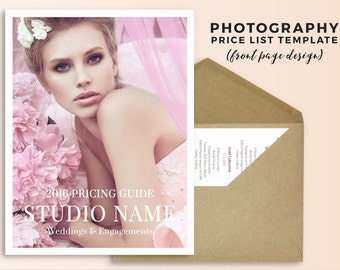 Price List Photoshop Template - Wedding Photography Pricing Guide - Wedding Photography Price Sheet - PL0002