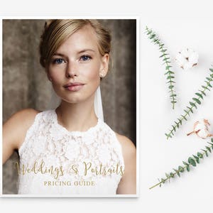 Pricing Guide Wedding Photography Price Sheet - Photography Price List Template - PSD Template - Wedding photographer