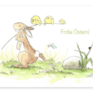Osterkarte, Postkarte Ostern, Karte Osterhase