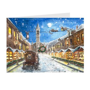 Weihnachtskarte Potsdam, Klappkarte mit Umschlag