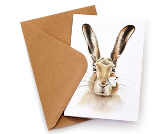 Easter card bunny head