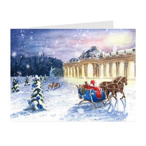 Weihnachtskarte Potsdam Sanssouci, Klappkarte mit Umschlag