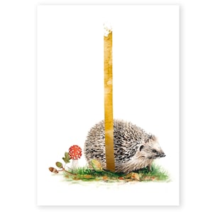 ABC Karte I wie Igel, Buchstaben ABC, ABC Karten